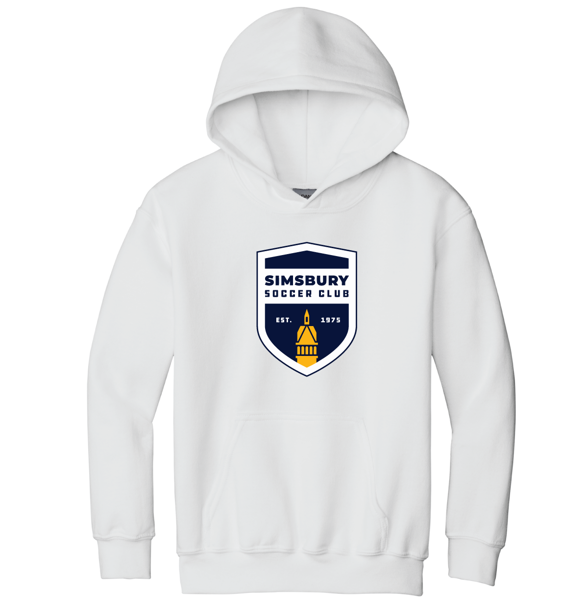 Hooded Sweatshirt: Simsbury Soccer Club Full Front Logo