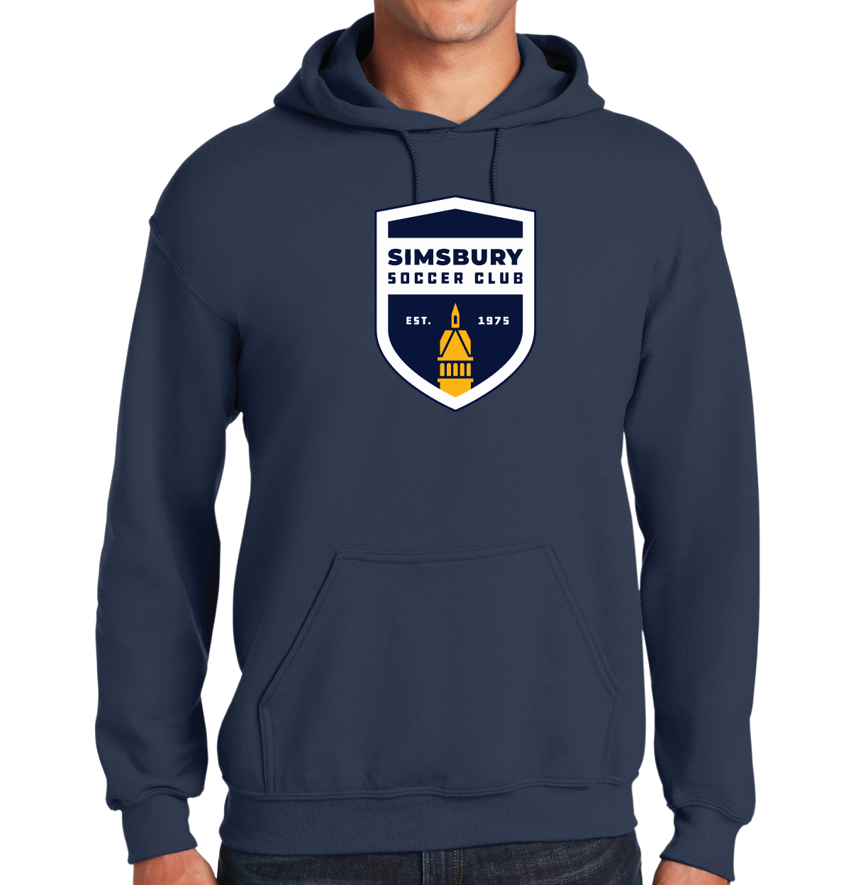 Hooded Sweatshirt: Simsbury Soccer Club Full Front Logo