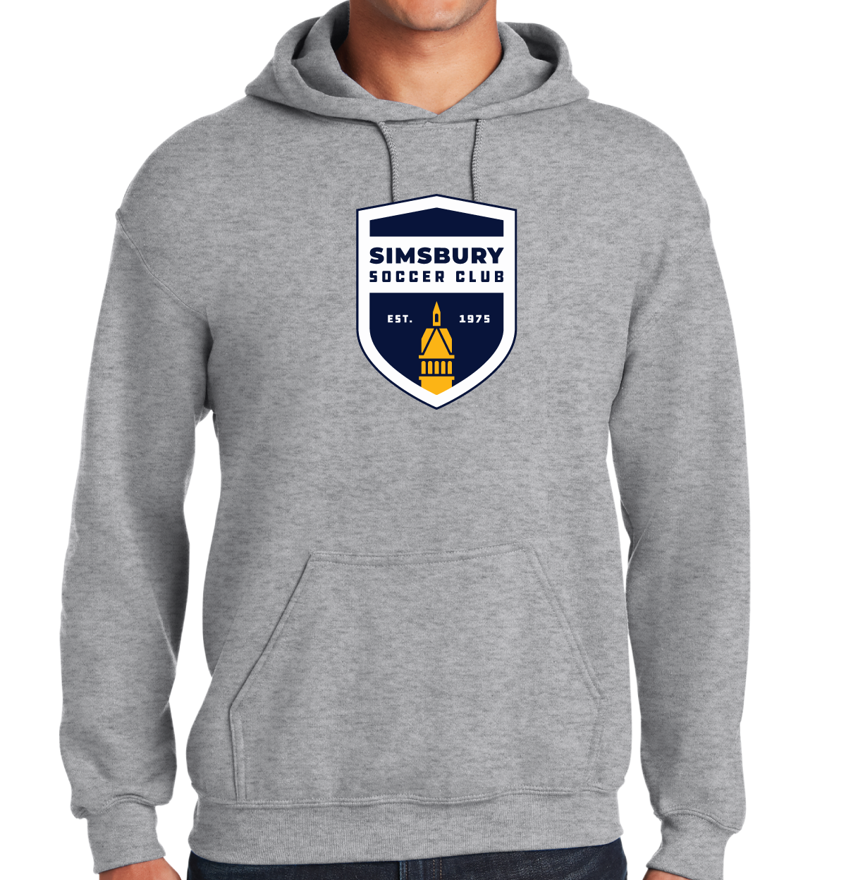 Hooded Sweatshirt: Simsbury Soccer Club Full Front Logo