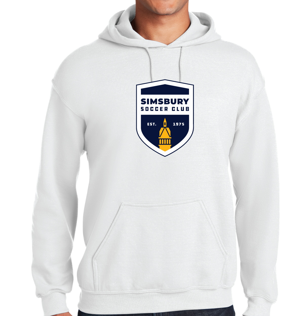 Hooded Sweatshirt: Simsbury Soccer Club Full Front Logo