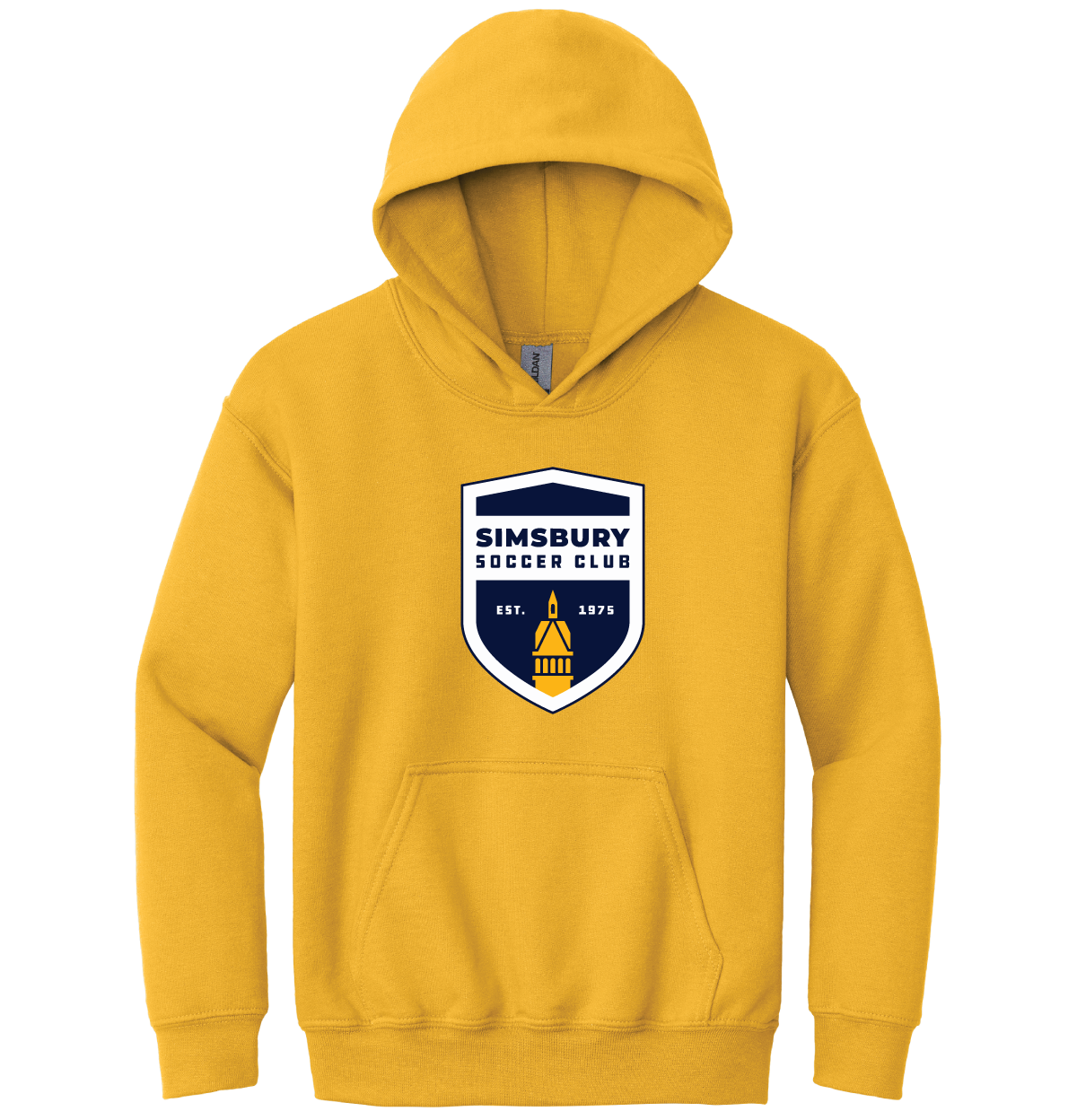 Hooded Sweatshirt: Simsbury Soccer Club Full Front Logo