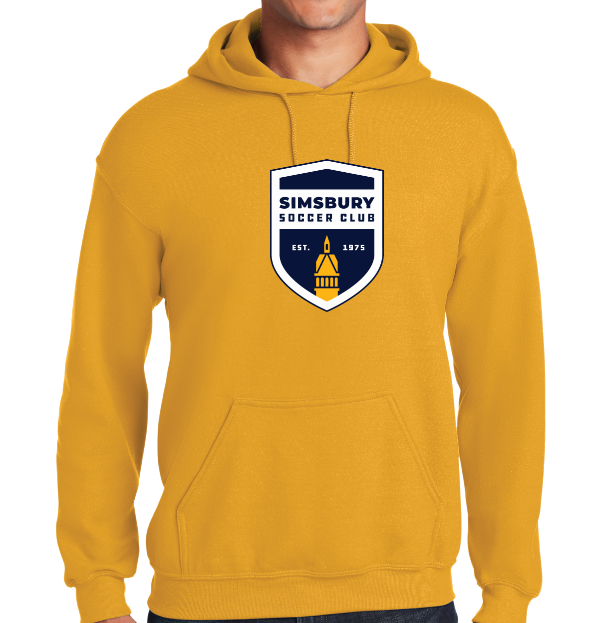 Hooded Sweatshirt: Simsbury Soccer Club Full Front Logo