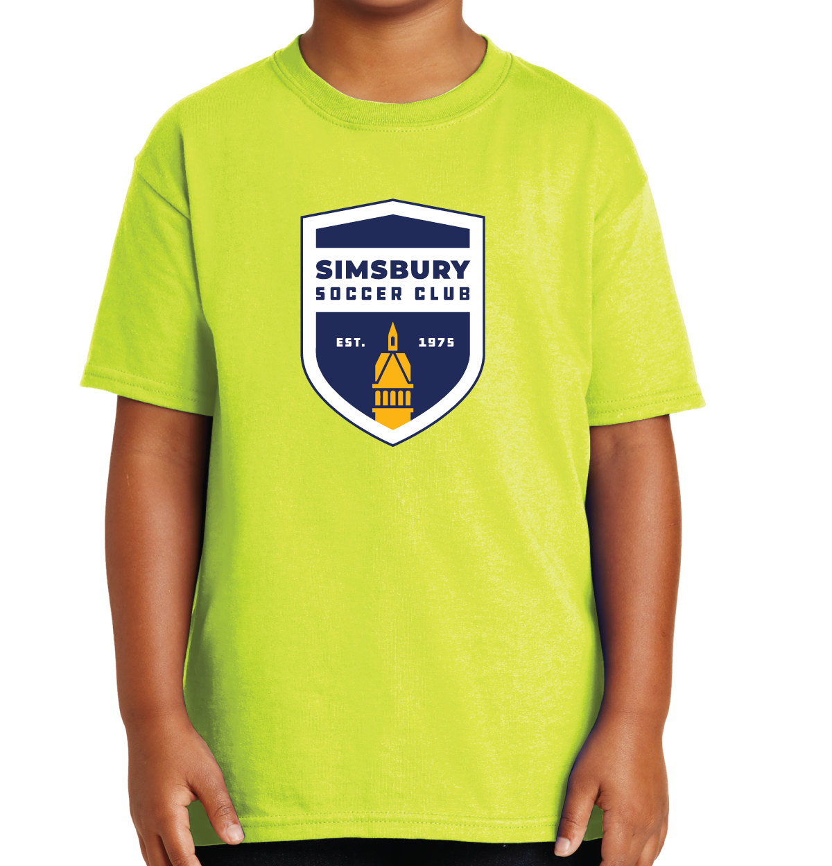 T-Shirt: Simsbury Soccer Shield Full Front