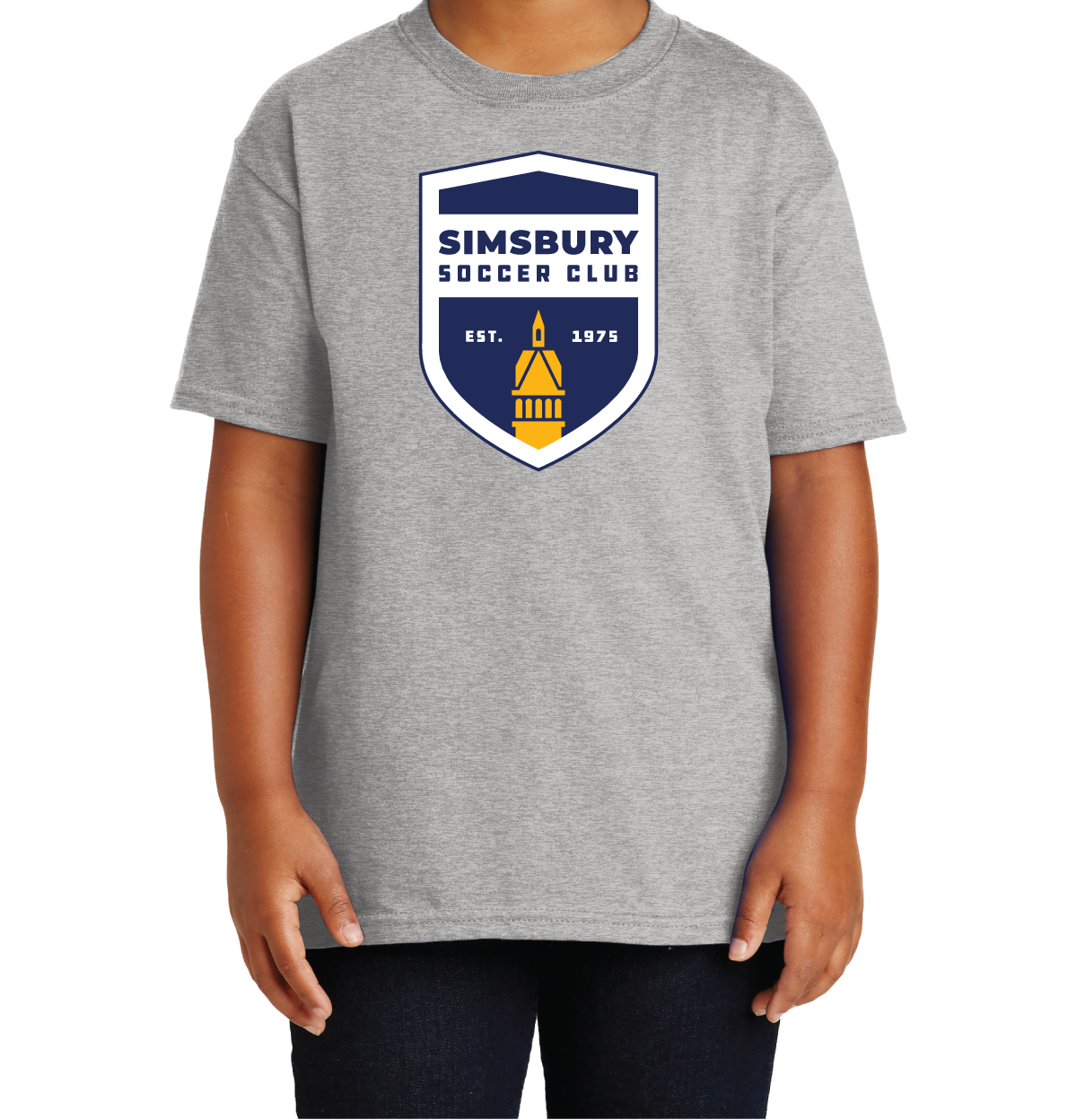 T-Shirt: Simsbury Soccer Shield Full Front