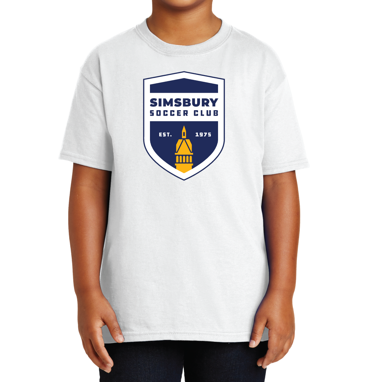 T-Shirt: Simsbury Soccer Shield Full Front
