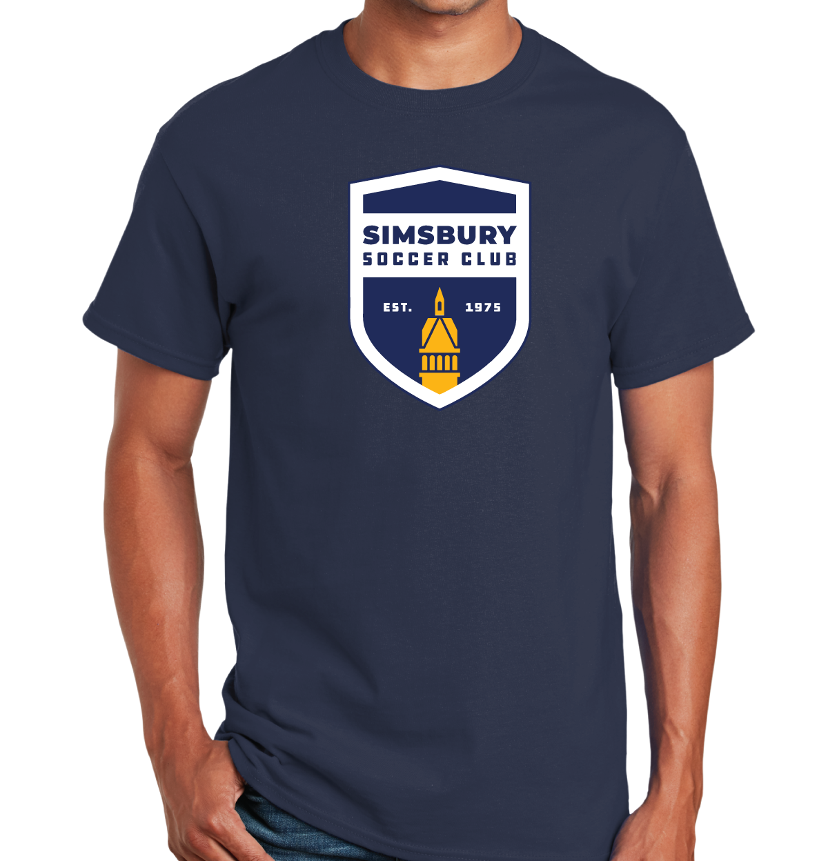 T-Shirt: Simsbury Soccer Shield Full Front