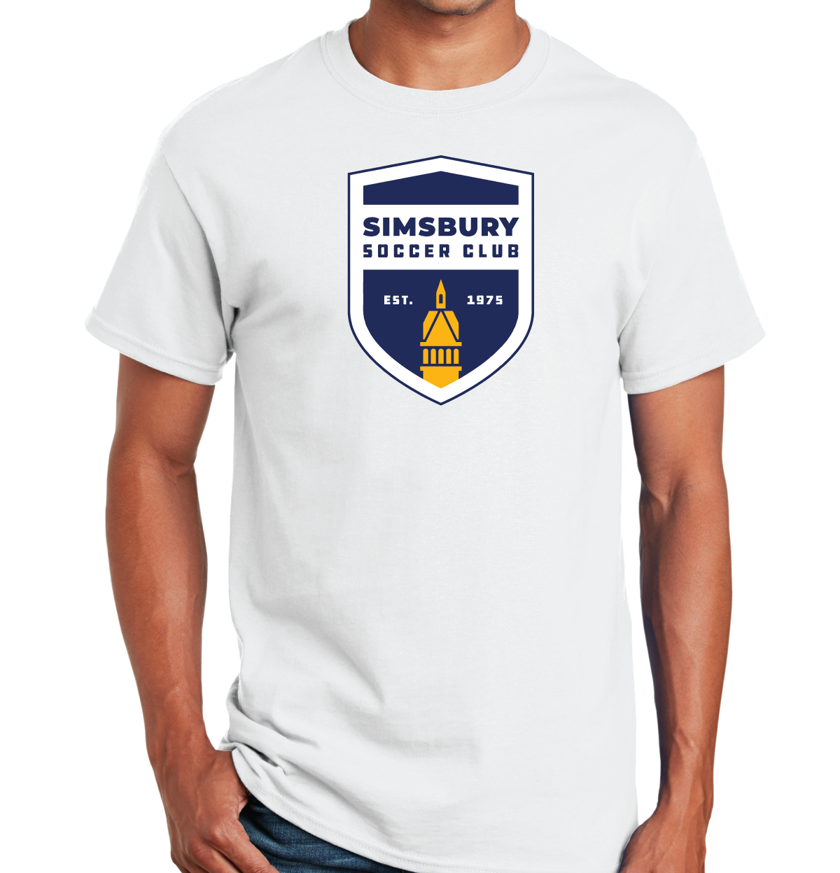 T-Shirt: Simsbury Soccer Shield Full Front