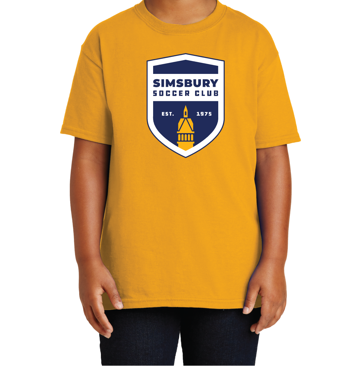 T-Shirt: Simsbury Soccer Shield Full Front