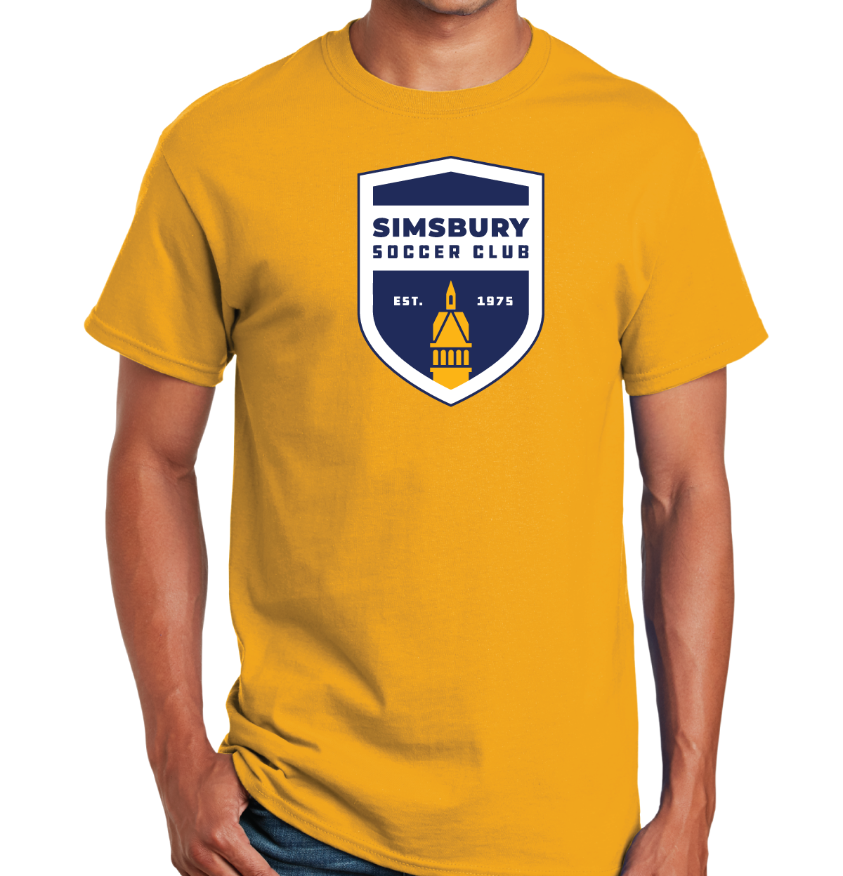 T-Shirt: Simsbury Soccer Shield Full Front