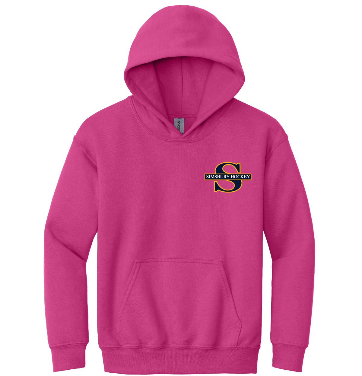 Hooded Sweatshirt: Simsbury Youth Hockey Left Chest Embroidered Logo