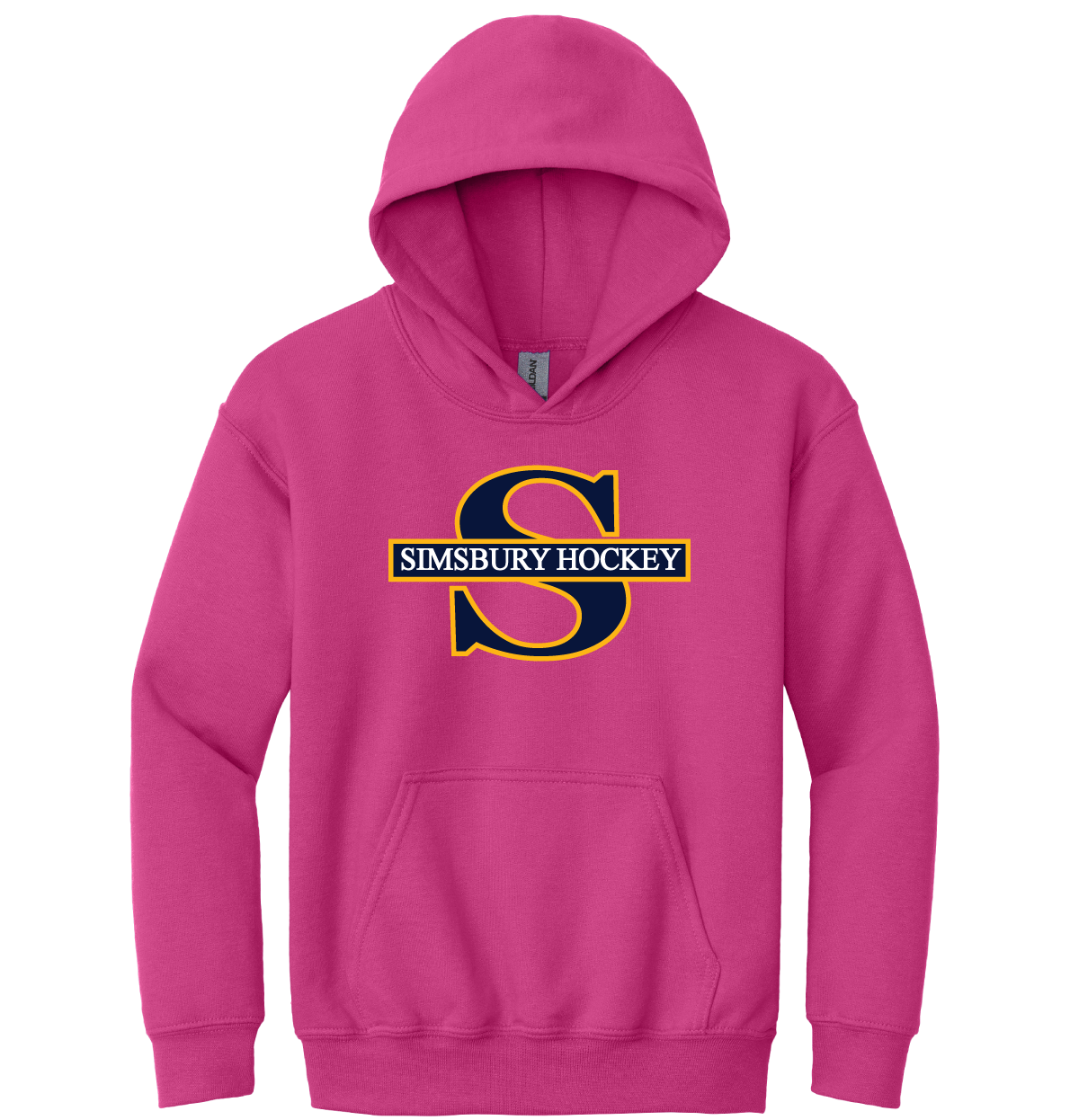 Hooded Sweatshirt: Simsbury Youth Hockey Full Front Logo