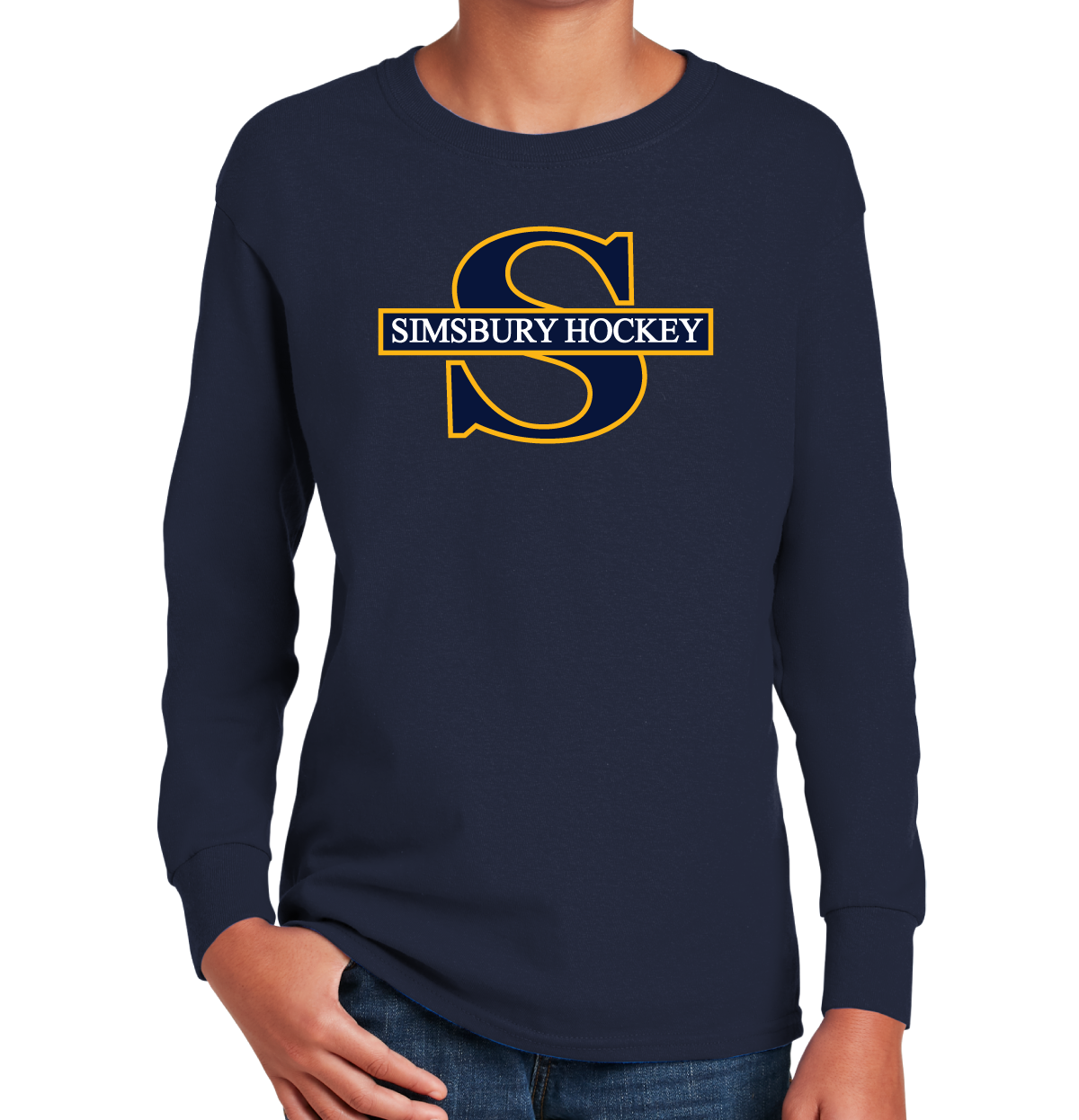 Long Sleeve T-Shirt: Simsbury Youth Hockey