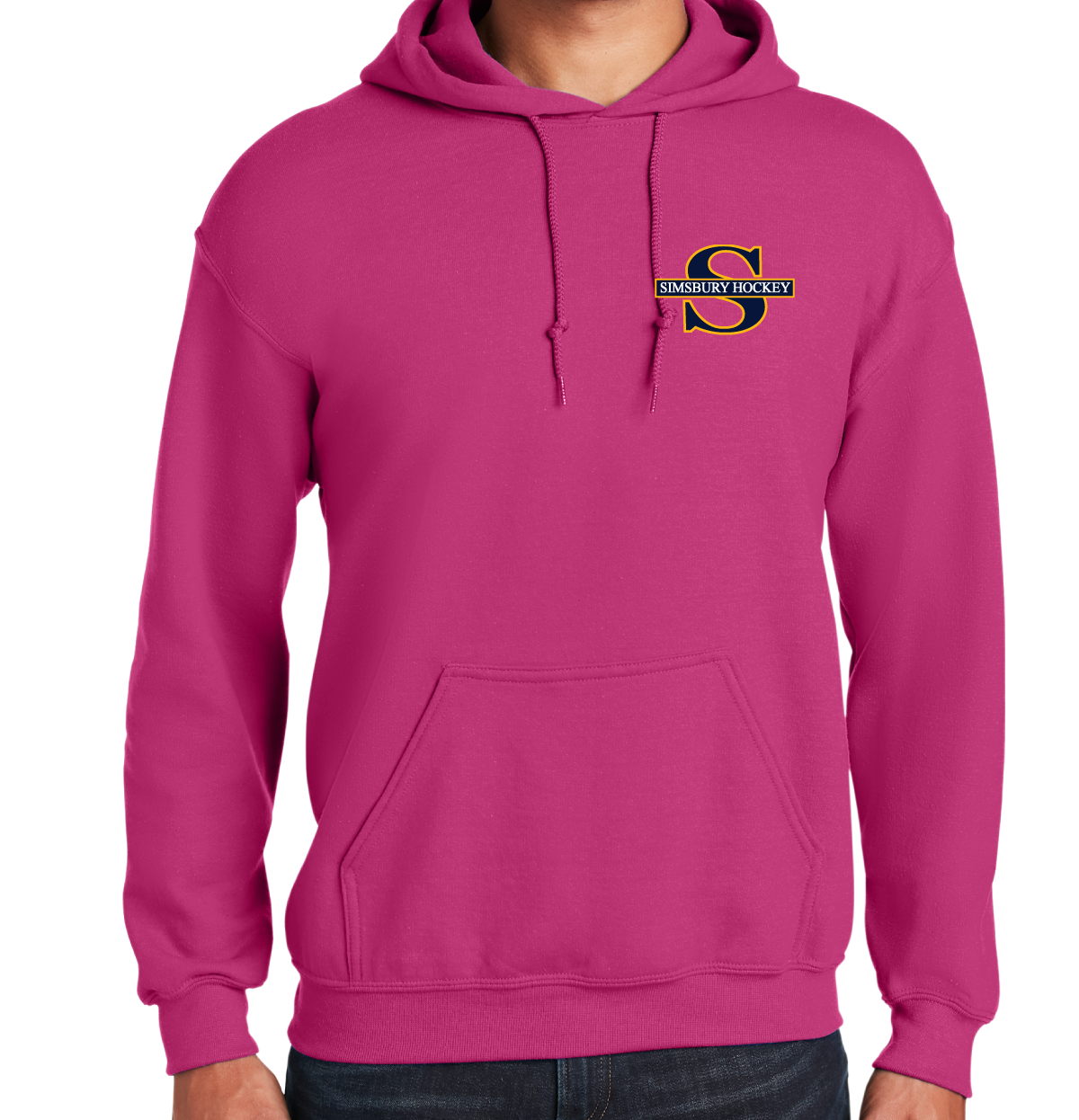 Hooded Sweatshirt: Simsbury Youth Hockey Left Chest Embroidered Logo