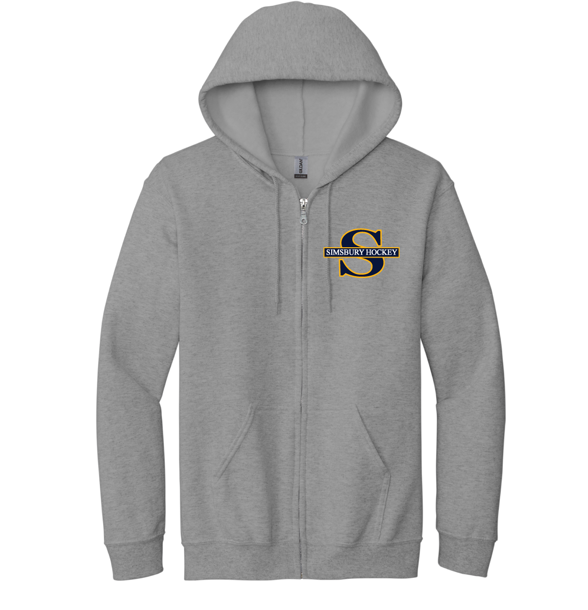 Full Zip Sweatshirt: Simsbury Youth Hockey (Adult Sizes Only)