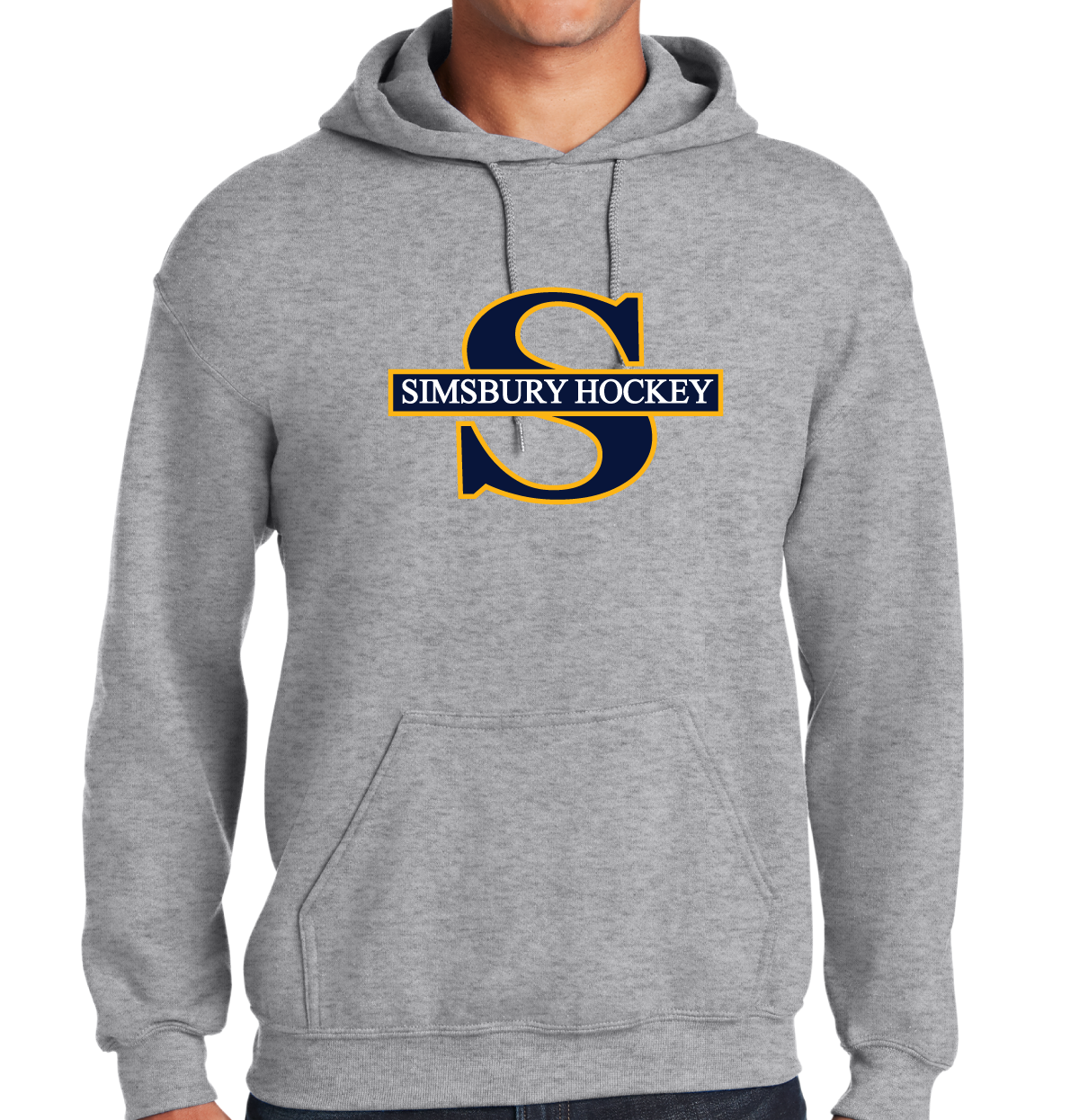 Hooded Sweatshirt: Simsbury Youth Hockey Full Front Logo