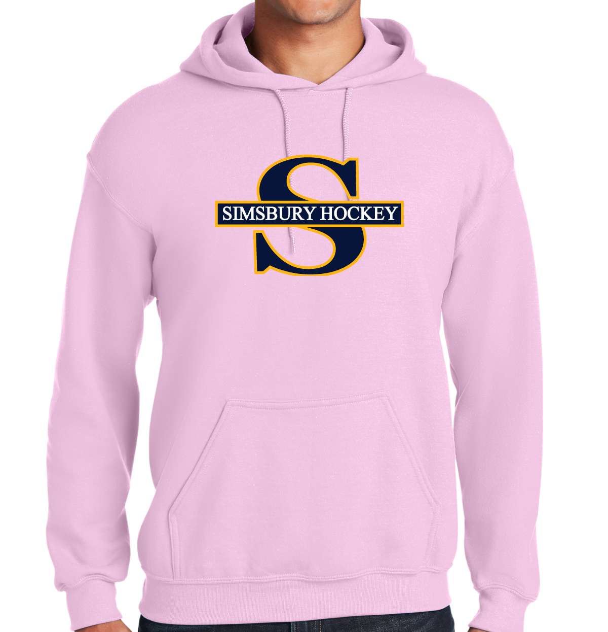 Hooded Sweatshirt: Simsbury Youth Hockey Full Front Logo