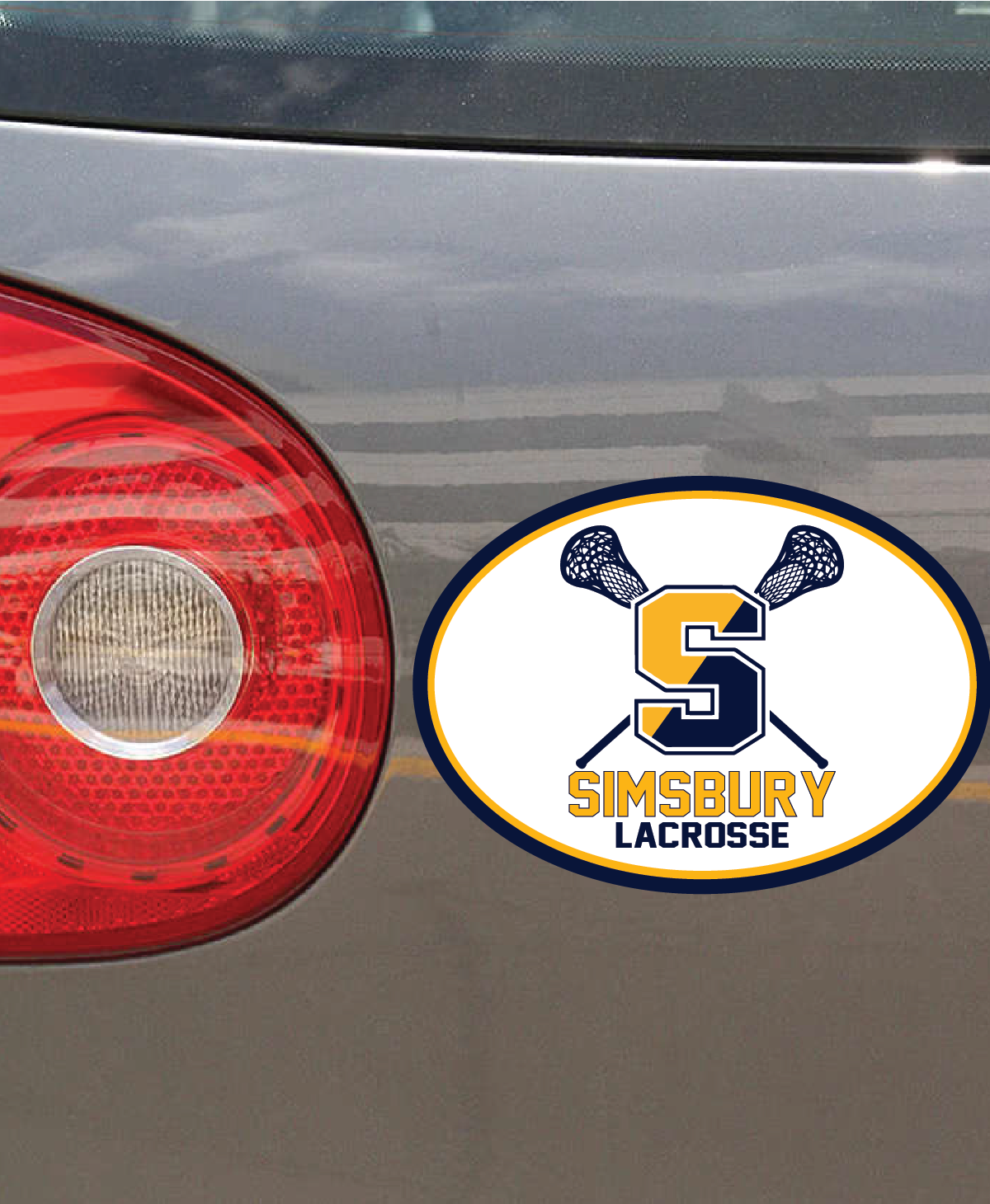 Fat Head Removable Sticker: Simsbury Lacrosse S