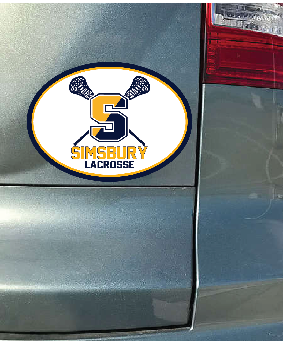 Fat Head Removable Sticker: Simsbury Lacrosse S