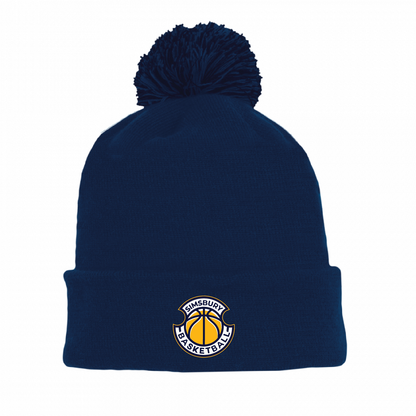 Athletic Knit Winter Pom Hat: Simsbury Basketball