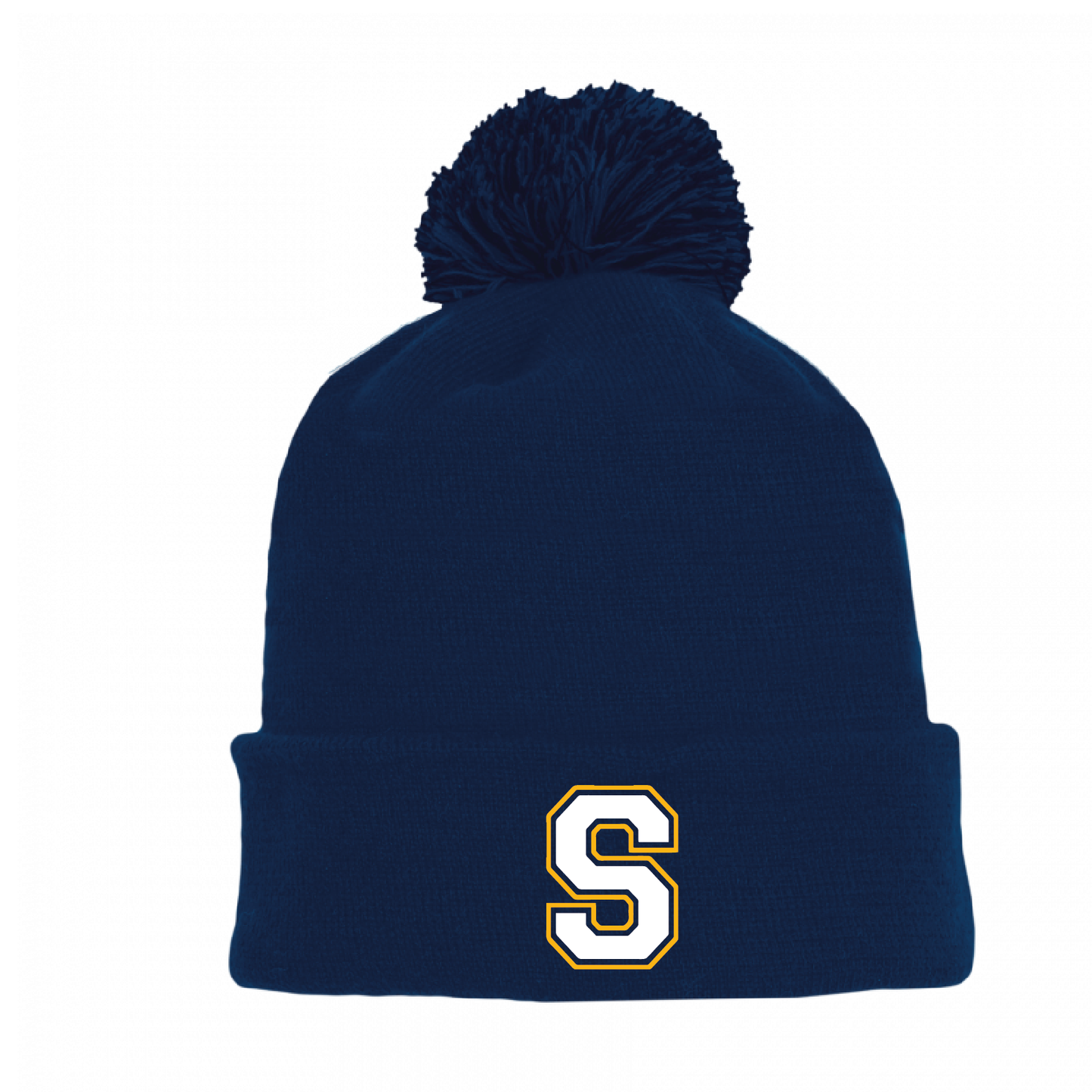 Athletic Knit Winter Pom Hat: Simsbury S