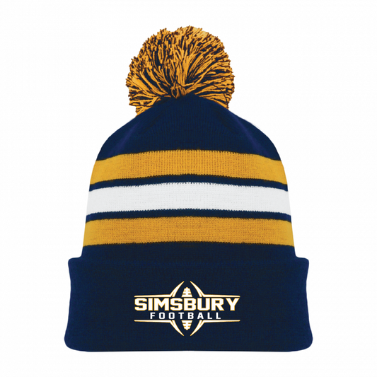 Athletic Knit Winter Pom Hat: Simsbury Football