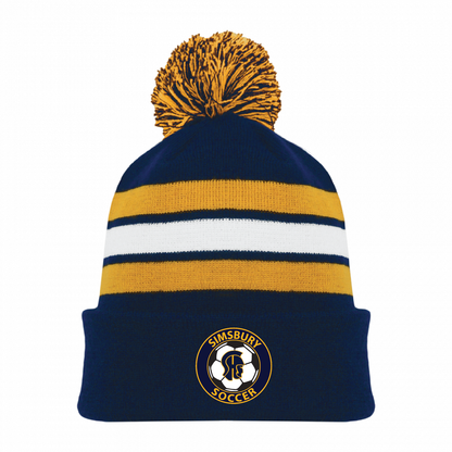 Athletic Knit Winter Pom Hat: SHS Soccer