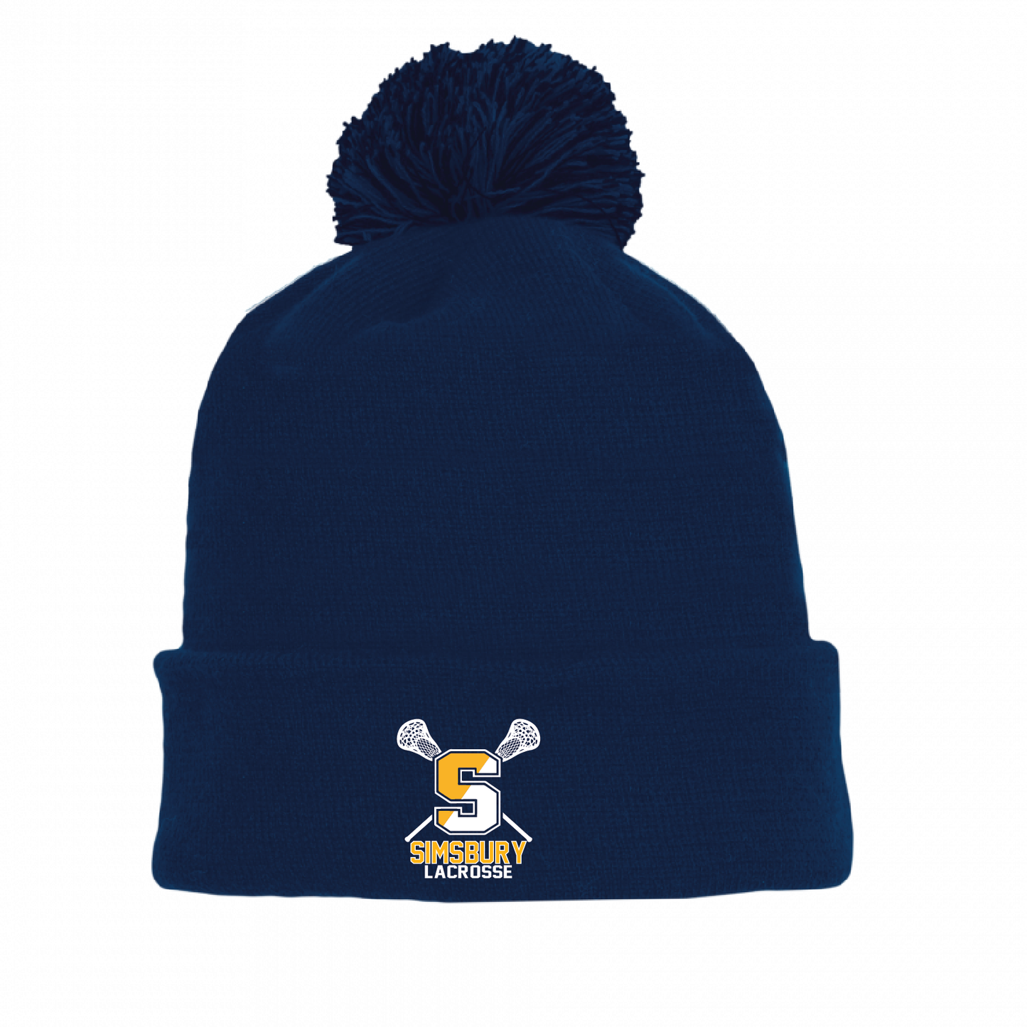 Athletic Knit Winter Pom Hat: Simsbury Lacrosse