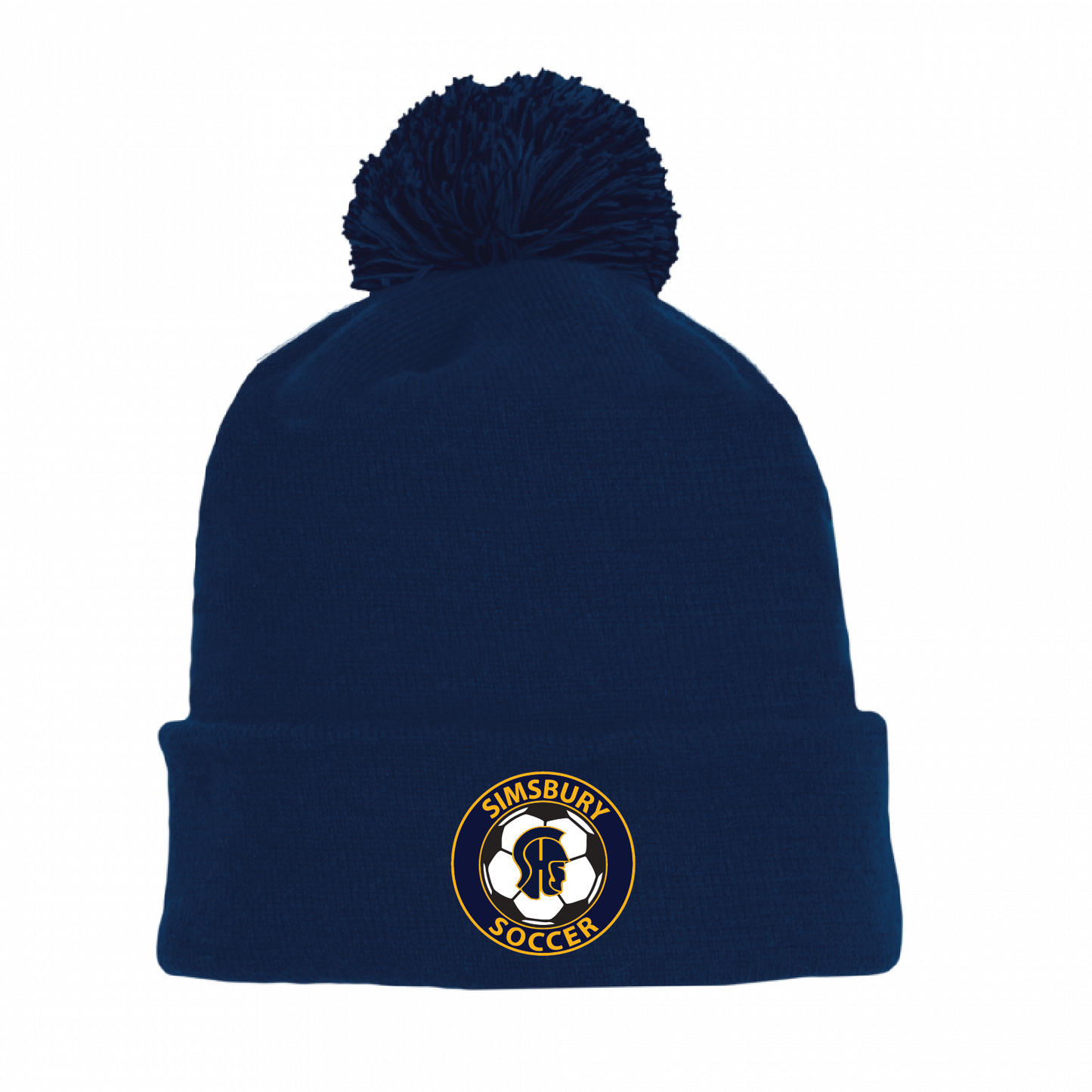 Athletic Knit Winter Pom Hat: SHS Soccer