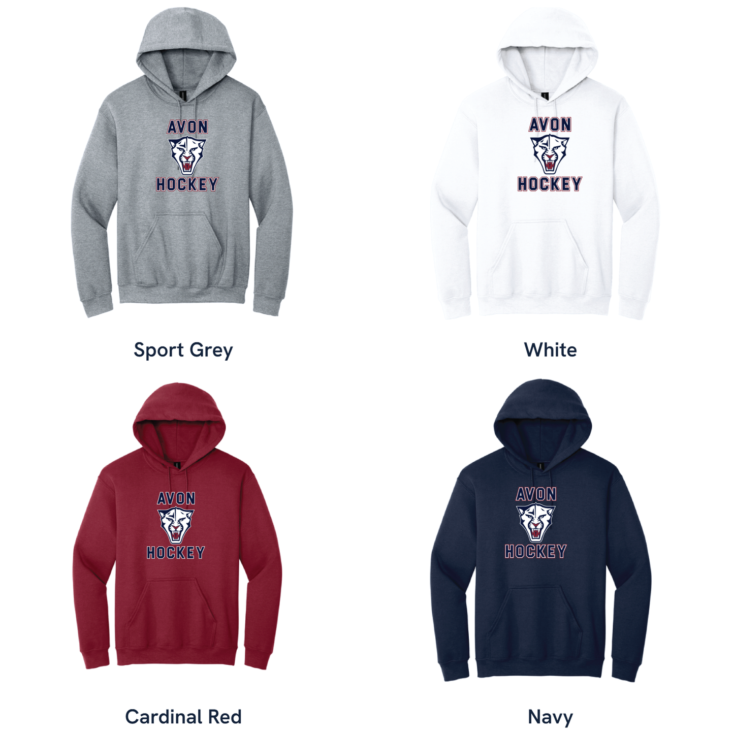 Avon Hockey: 18500/18500B Gildan Hooded Sweatshirt