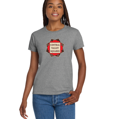 Central Valley Squares T Shirt: Womens Cotton Tee