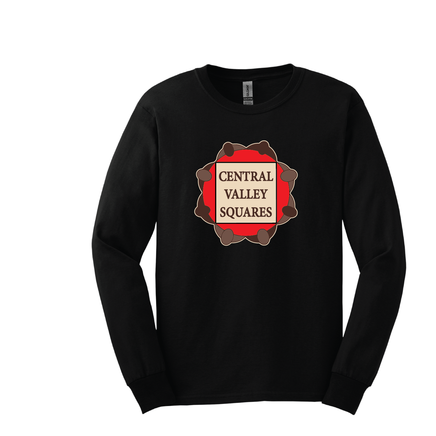 Central Valley Squares T Shirt: Mens Cotton Longsleeve Tee