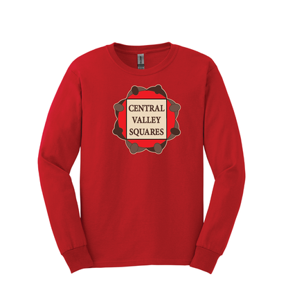 Central Valley Squares T Shirt: Mens Cotton Longsleeve Tee