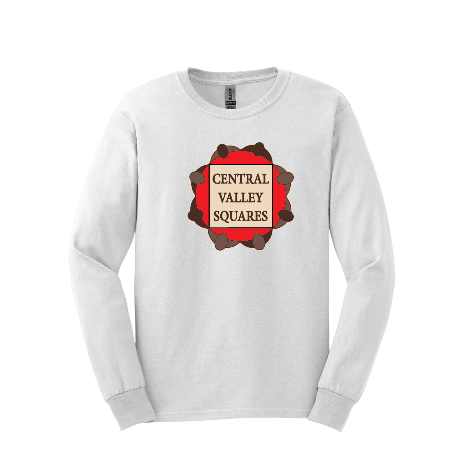 Central Valley Squares T Shirt: Mens Cotton Longsleeve Tee