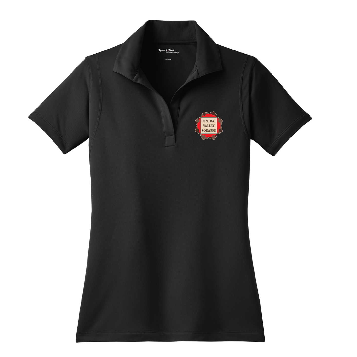 Central Valley Squares Micropique Sport Wick Polo: Womens