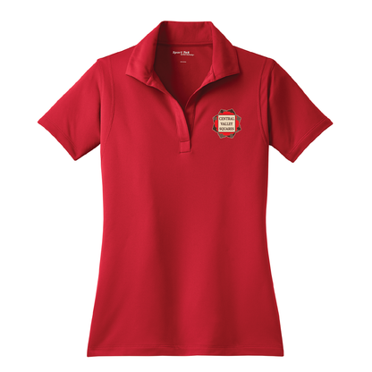 Central Valley Squares Micropique Sport Wick Polo: Womens