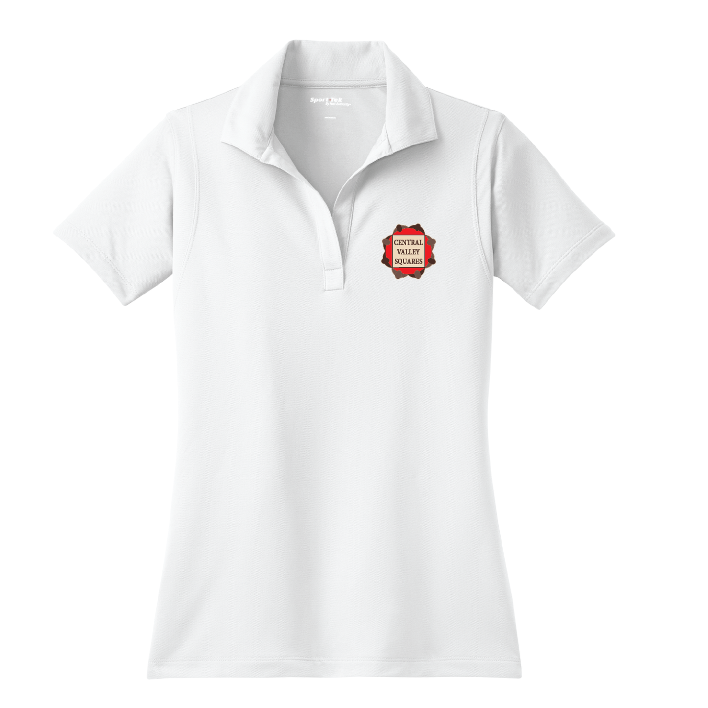 Central Valley Squares Micropique Sport Wick Polo: Womens