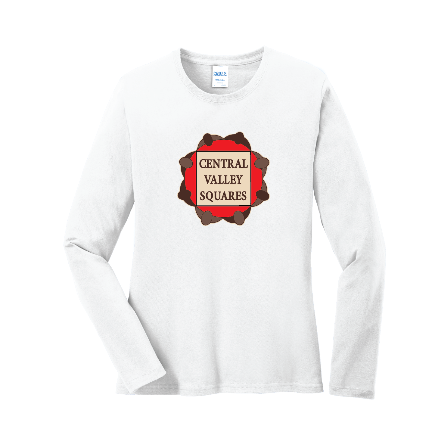 Central Valley Squares Long Sleeve Tee Women's