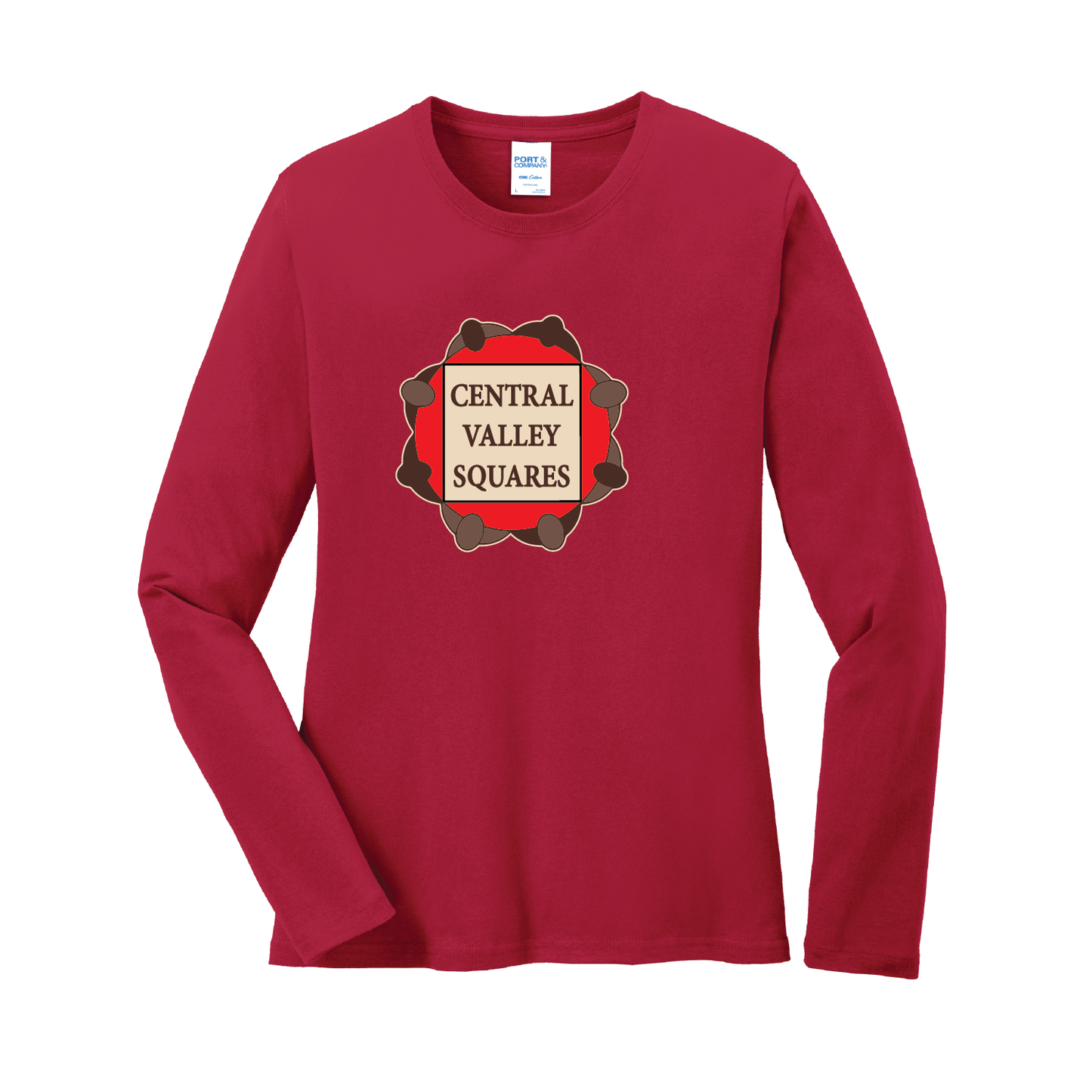 Central Valley Squares Long Sleeve Tee Women's