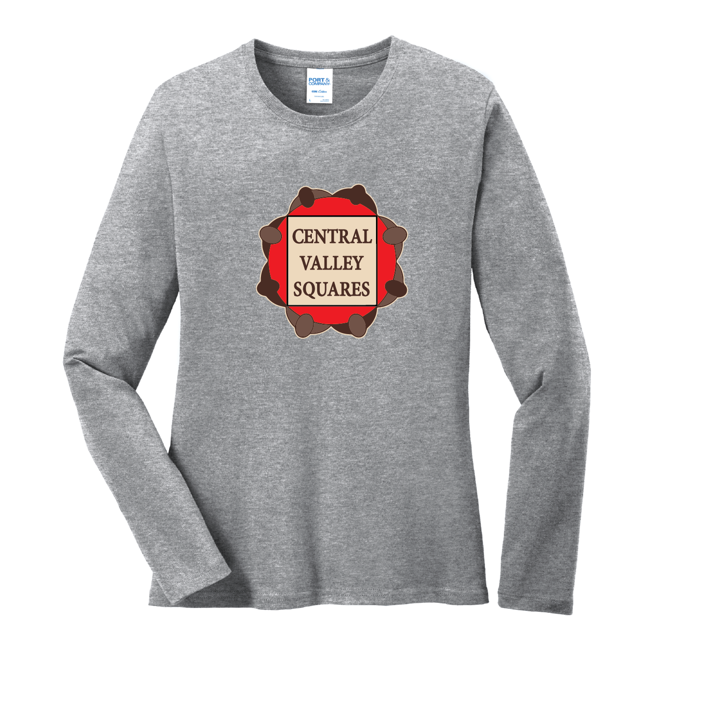 Central Valley Squares Long Sleeve Tee Women's