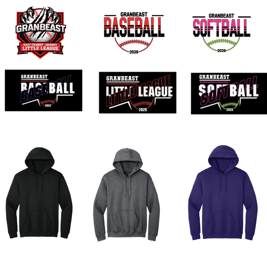 Granbeast: Gildan Hooded Pullover. 18500 (Choose Logo Design)
