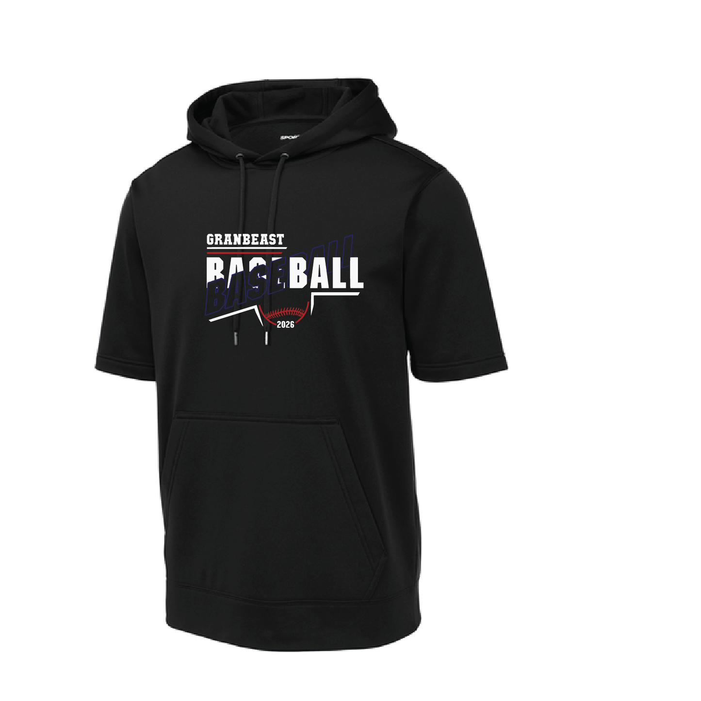Granbeast: Sport-Tek Fleece Short Sleeve Hooded Pullover. ST251/ YST251 (Choose Logo Design)
