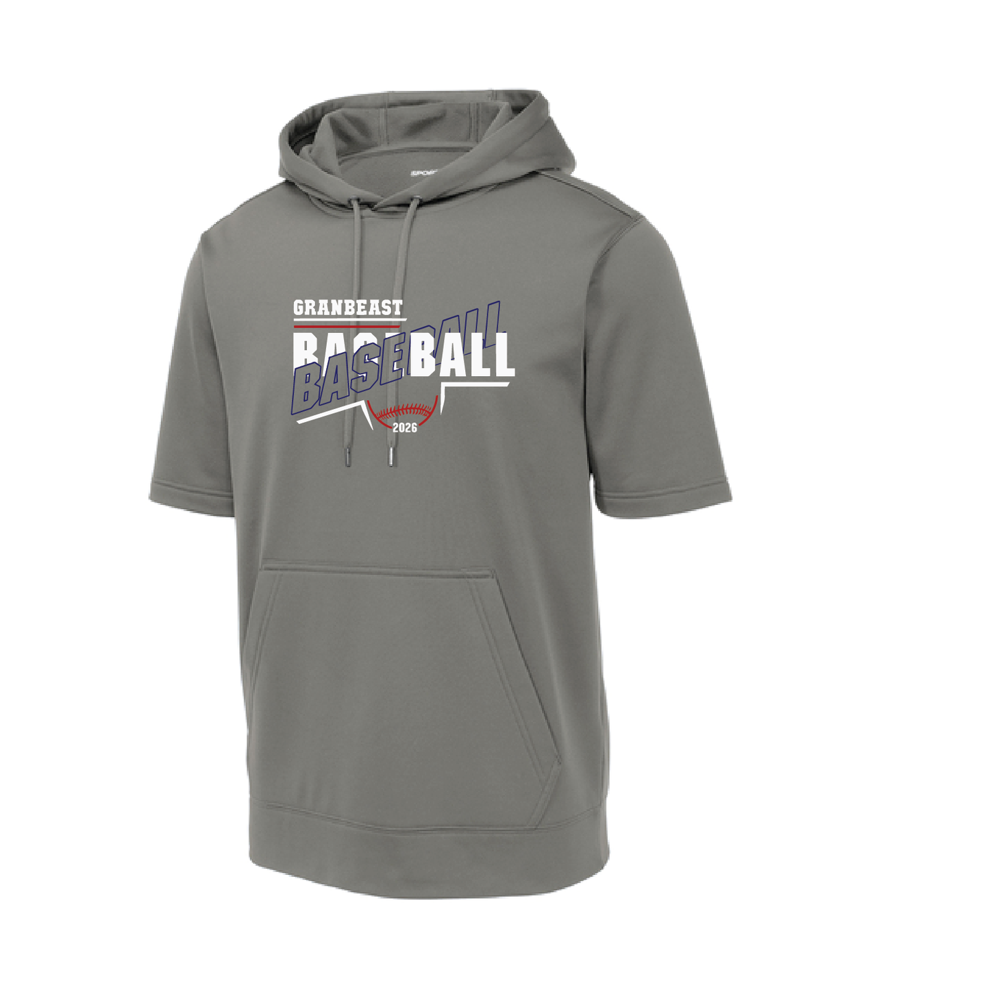 Granbeast: Sport-Tek Fleece Short Sleeve Hooded Pullover. ST251/ YST251 (Choose Logo Design)