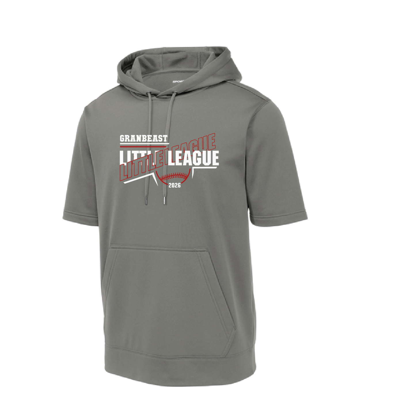 Granbeast: Sport-Tek Fleece Short Sleeve Hooded Pullover. ST251/ YST251 (Choose Logo Design)