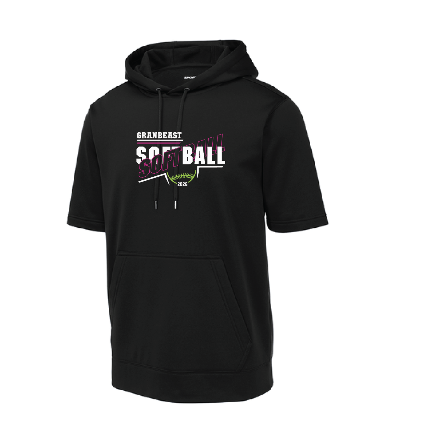 Granbeast: Sport-Tek Fleece Short Sleeve Hooded Pullover. ST251/ YST251 (Choose Logo Design)