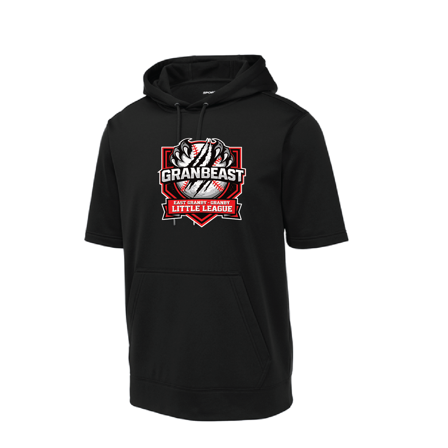 Granbeast: Sport-Tek Fleece Short Sleeve Hooded Pullover. ST251/ YST251 (Choose Logo Design)