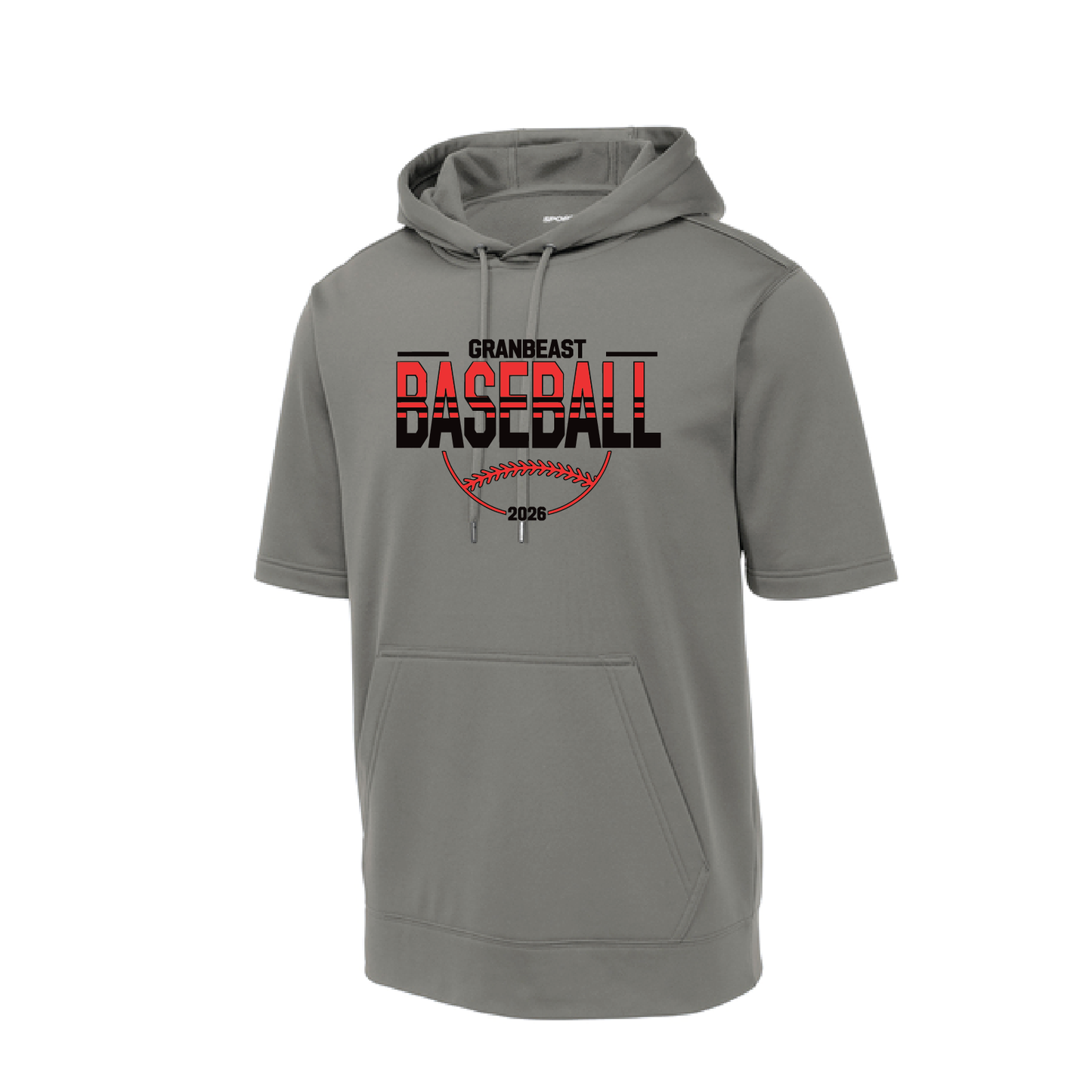 Granbeast: Sport-Tek Fleece Short Sleeve Hooded Pullover. ST251/ YST251 (Choose Logo Design)