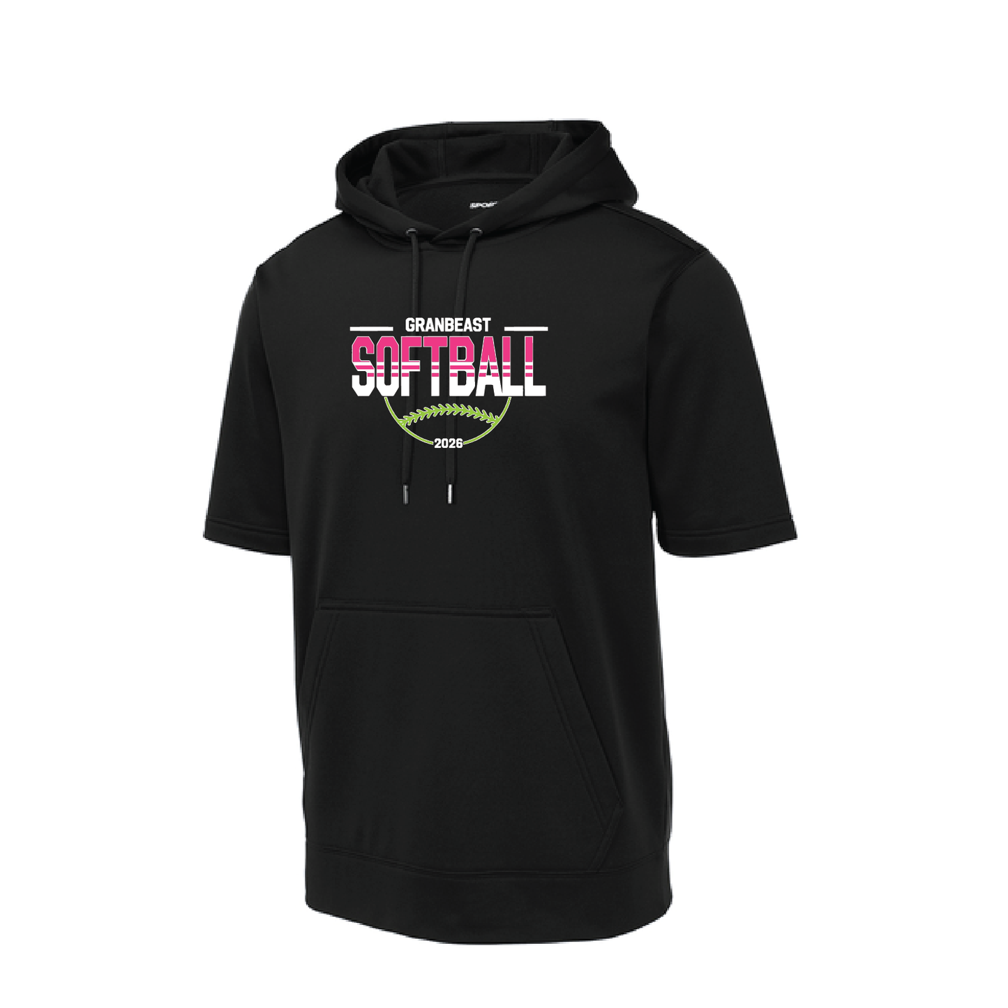Granbeast: Sport-Tek Fleece Short Sleeve Hooded Pullover. ST251/ YST251 (Choose Logo Design)