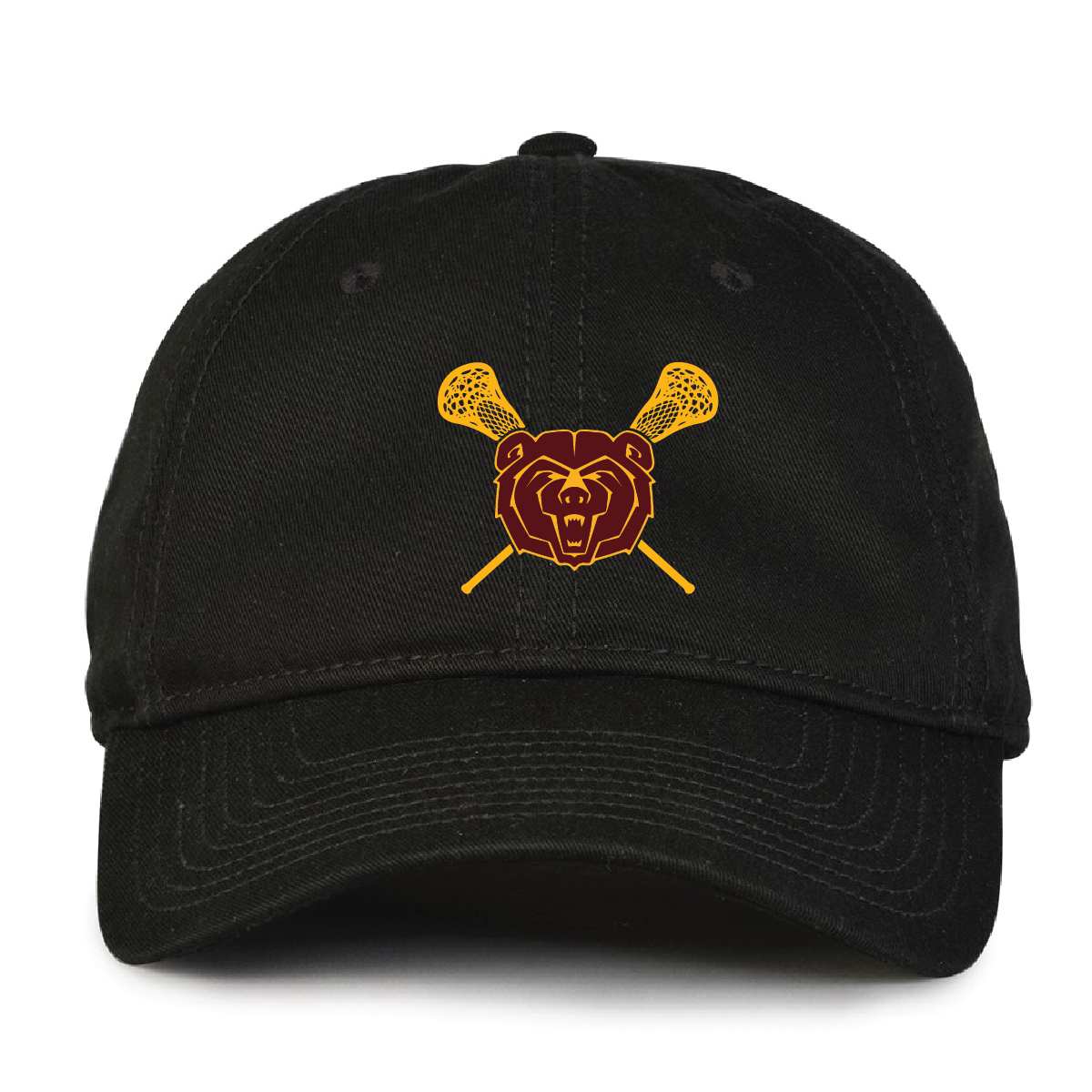 Hat: OSFA Granby Lax Bear Garment Washed Twill