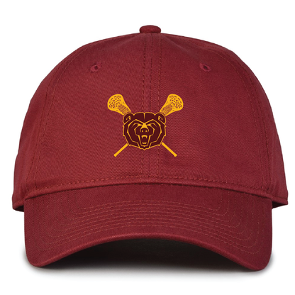 Hat: OSFA Granby Lax Bear Garment Washed Twill