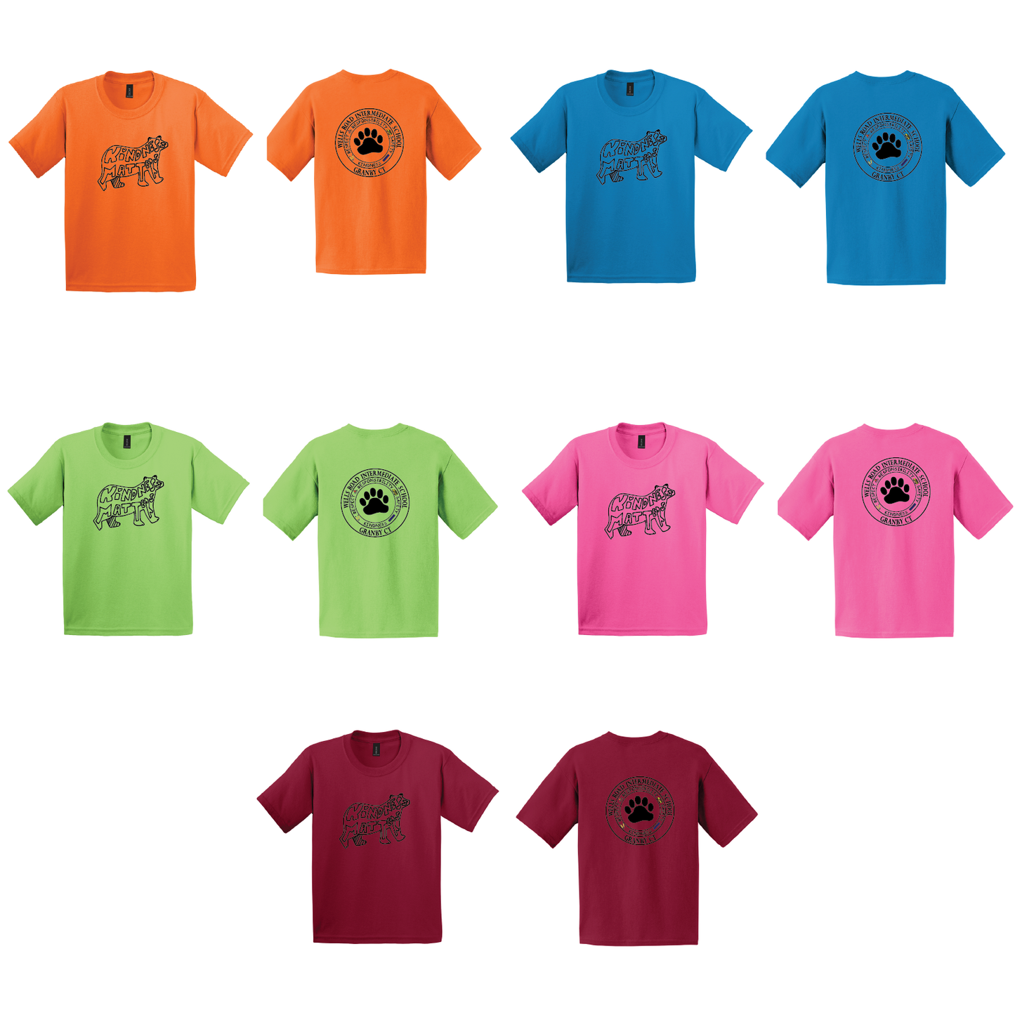 Granby Bears PTO: Kindness Matters T Shirt (Youth & Adult)